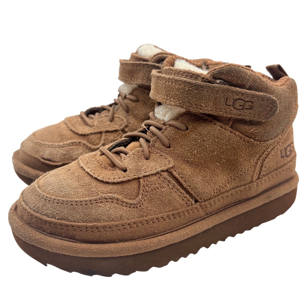 UGG High Top Boots Toddler Size 10 Chestnut Brown Suede Zip Up Sneaker